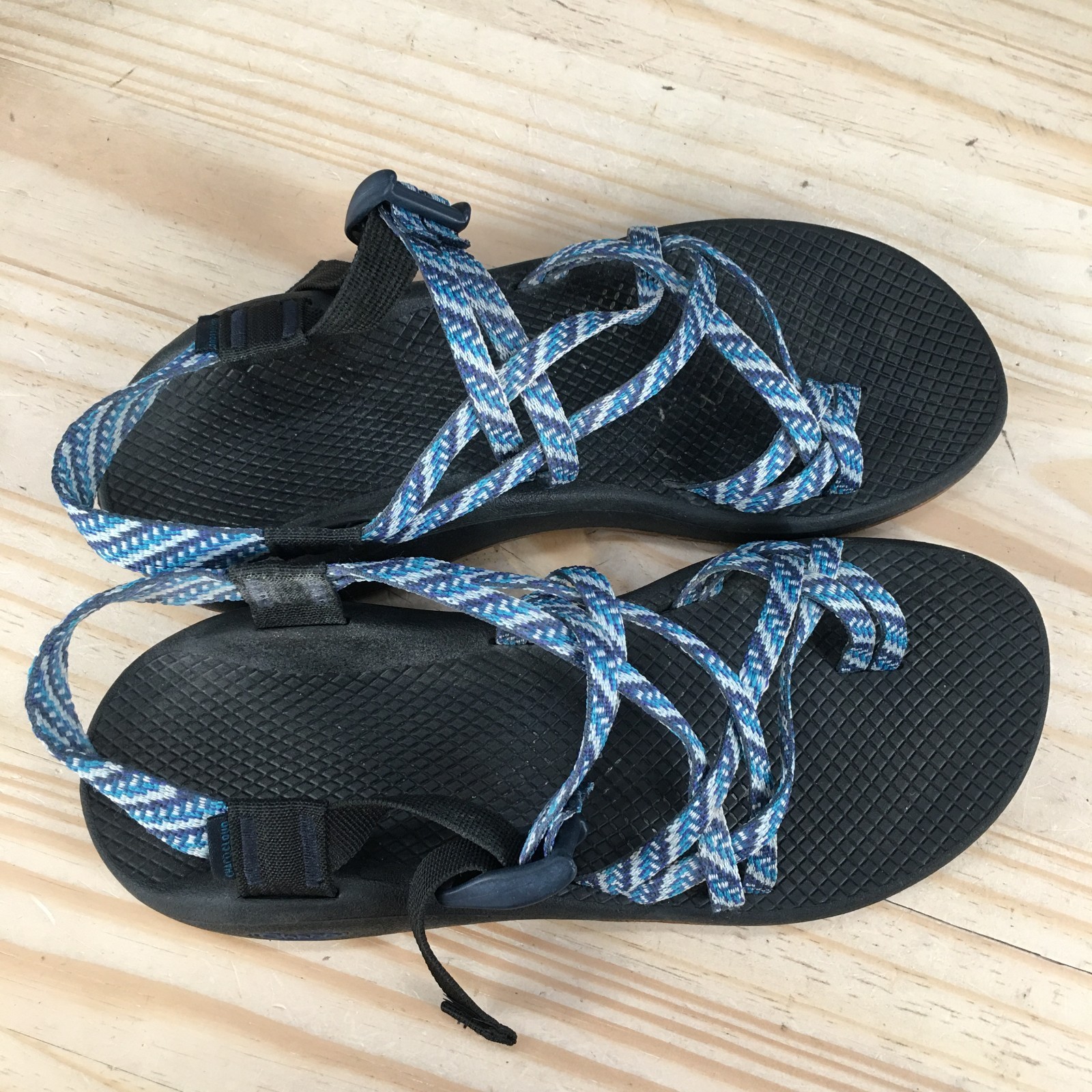 Chaco Sandals Womens 10 Z/Cloud X2 Sporty Adjustable Slingback Blue Black