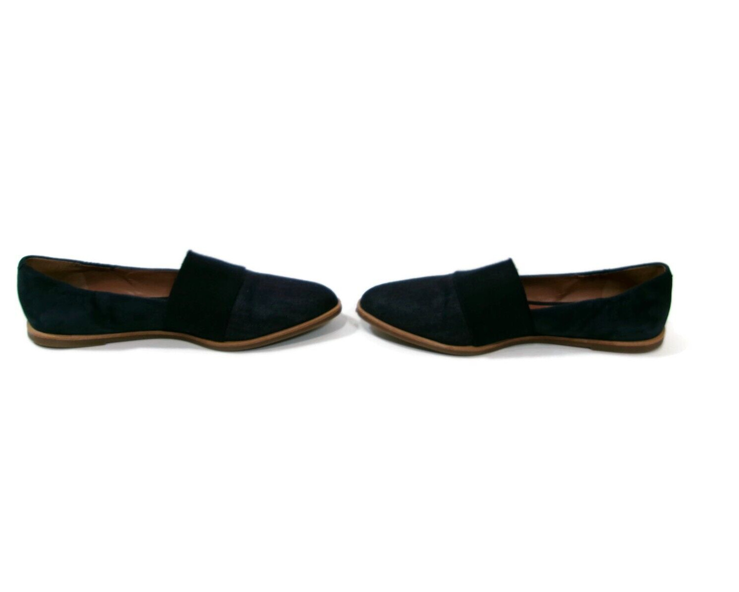 Womens ED Ellen Degeneres Karlin Suede & denim Textile Flats Blue Size 8 M
