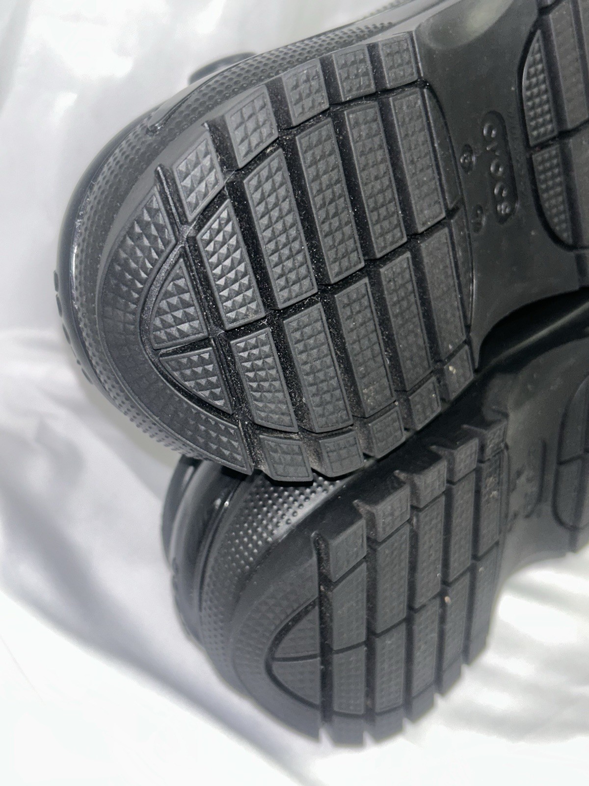 Crocs Mega Crush Clog Womens Size 7 Black Platform Lug Sole Slip On Mens 5