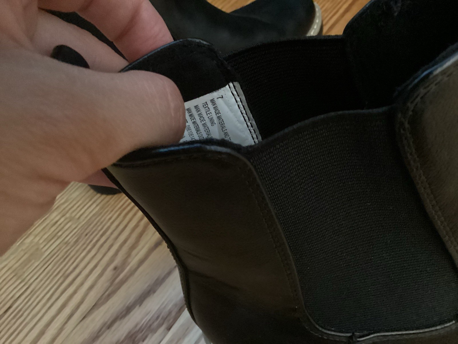 Women’s Black Chelsea Ankle Boots Pull On Elastic Gore Round Toe Rubber