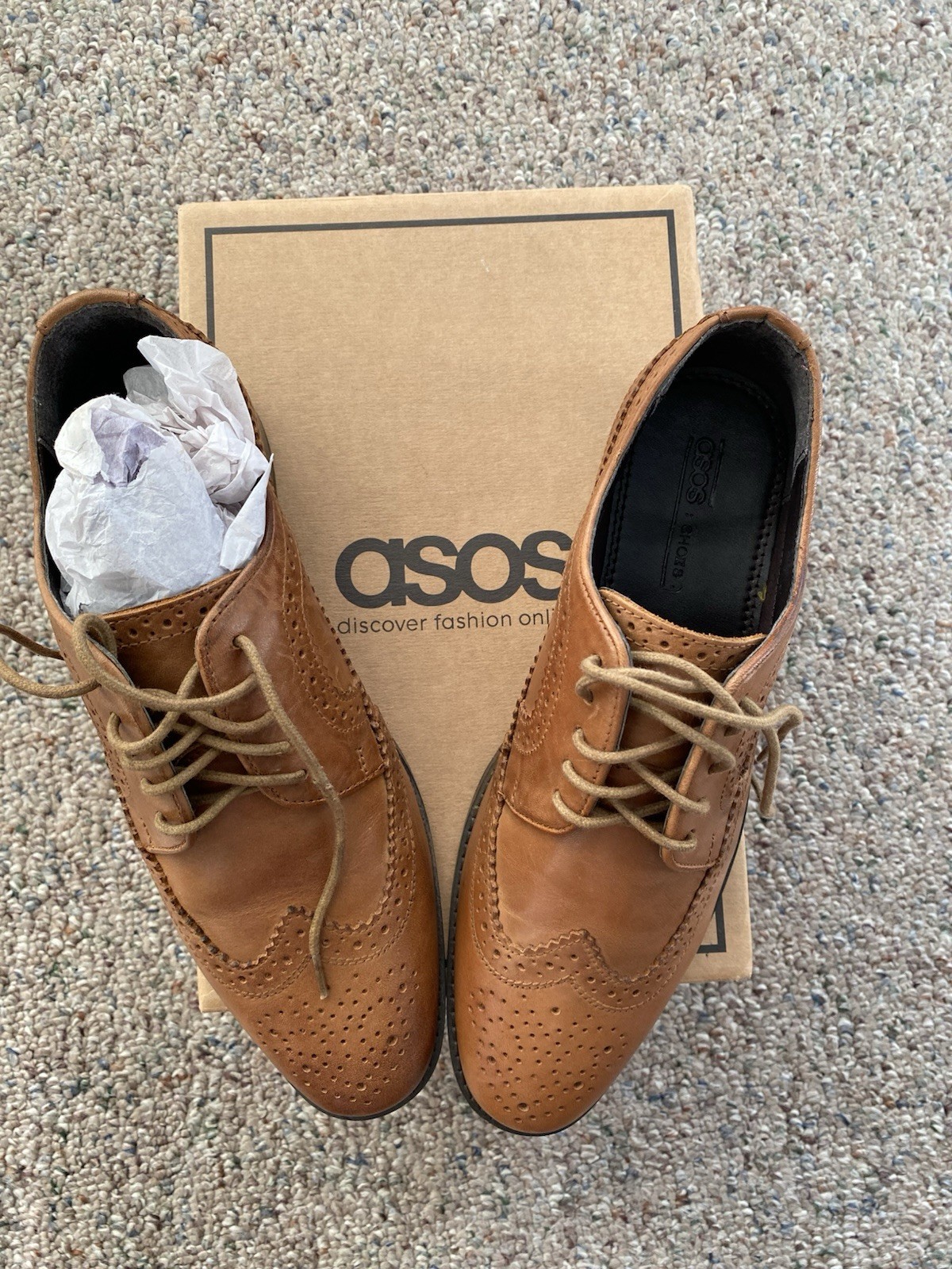 ASOS DESIGN Mai Tai Leather Brogues Size 7 – Used Once