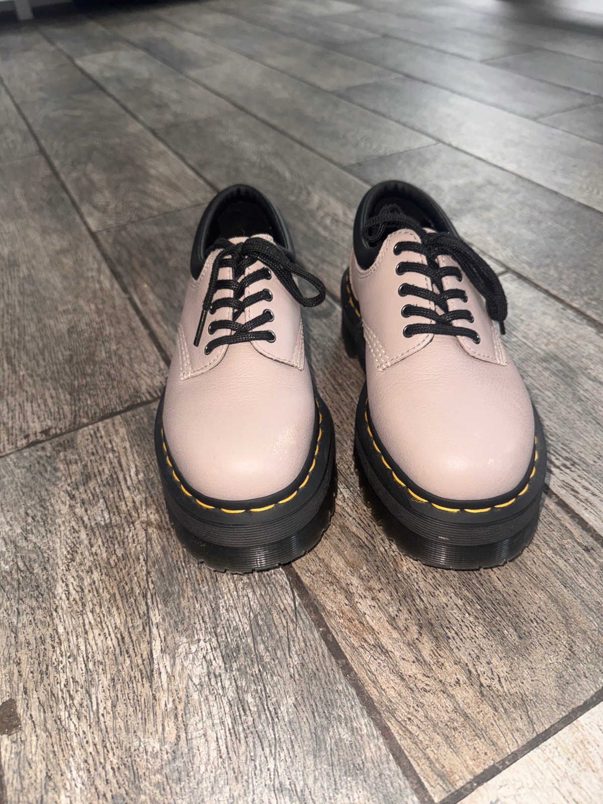 Dr. Martens 1461 Women’s Pink Leather Lace-Up Oxford Platform Shoes US 6
