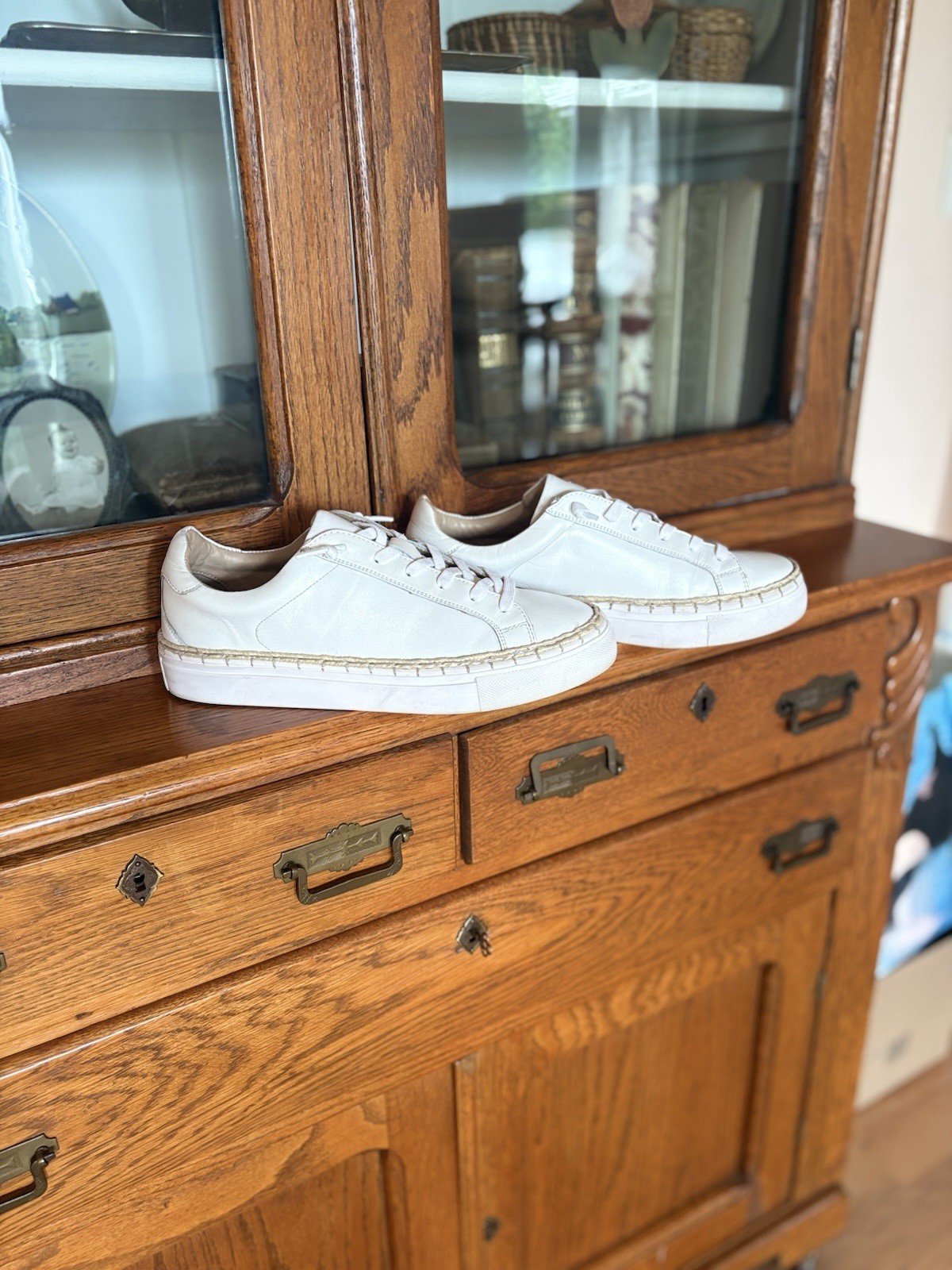Diba True SIZE 11 WOMEN WHITE/IVORY Slip On Leather Sneaker Platform SO CUTE!