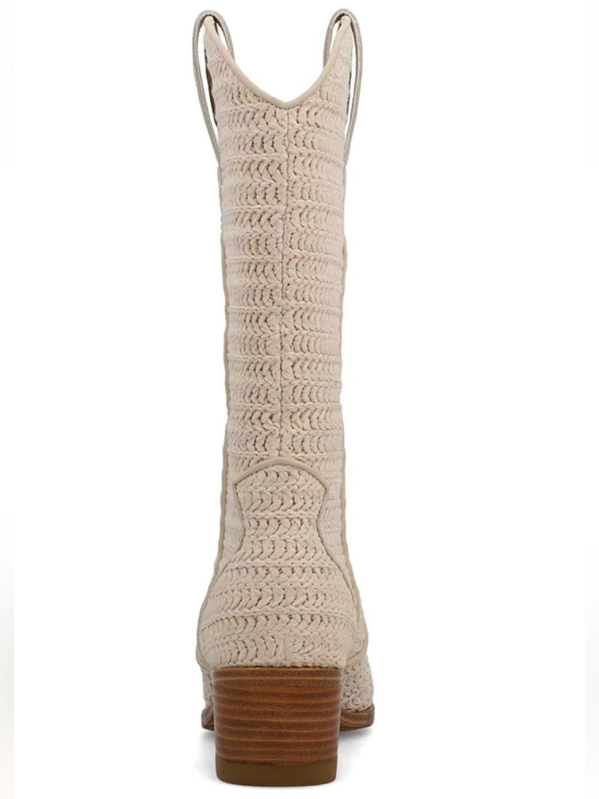 MIA Cream Knit Western Mid-Calf Boots