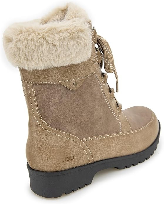 JBU Women’s Antonio Fashion Lace Up Comfort Casual Waterproof Mid Calf Boot 9.5W