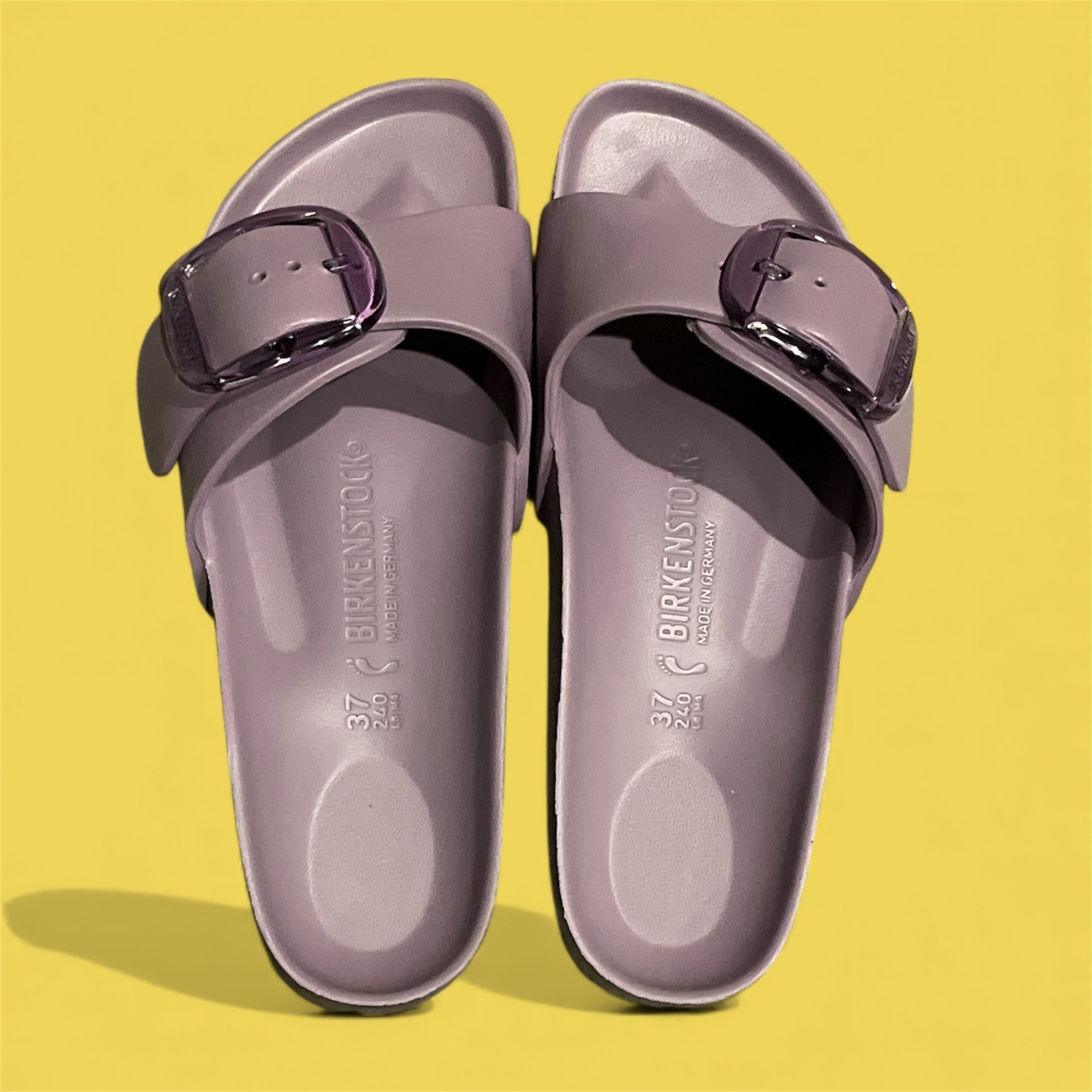 Birkenstock Madrid Big Buckle EVA Slides – Purple/Mauve, Women’s Size 37