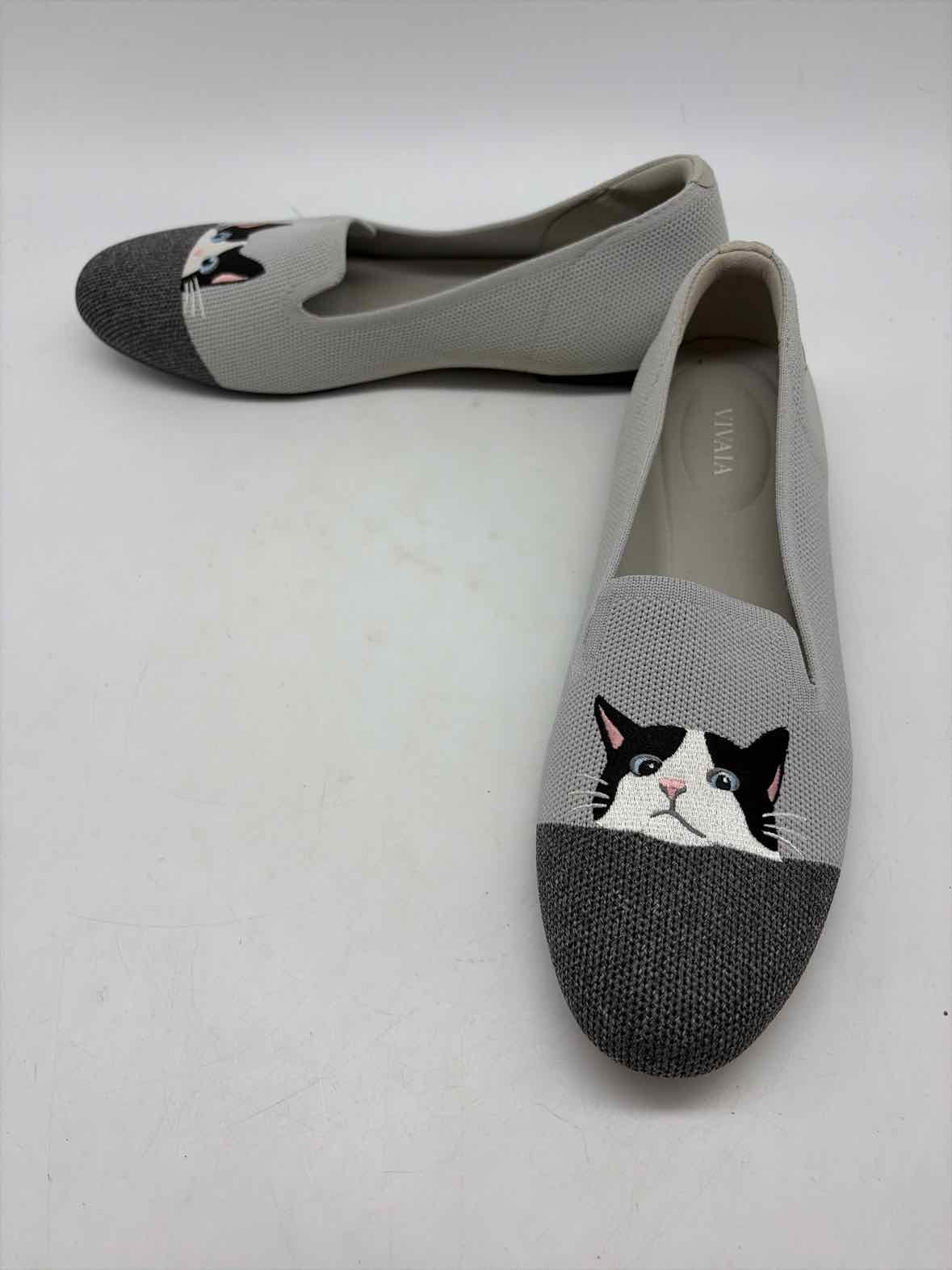 Vivaia Grey Size 39.5 Loafer Flats