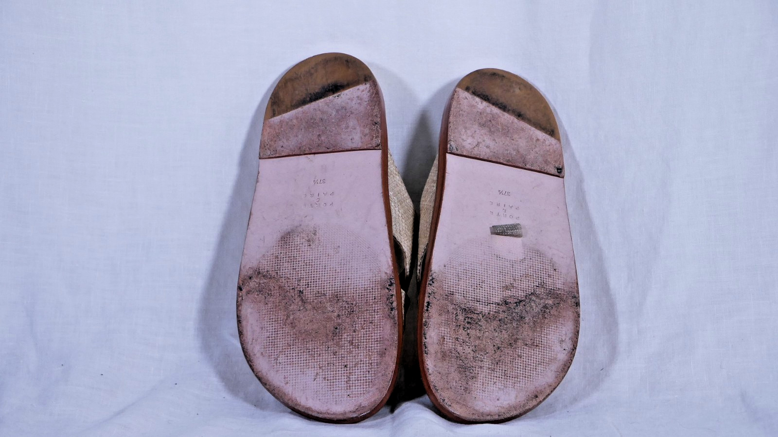 Porte & Paire Straw Slides Size 37.5
