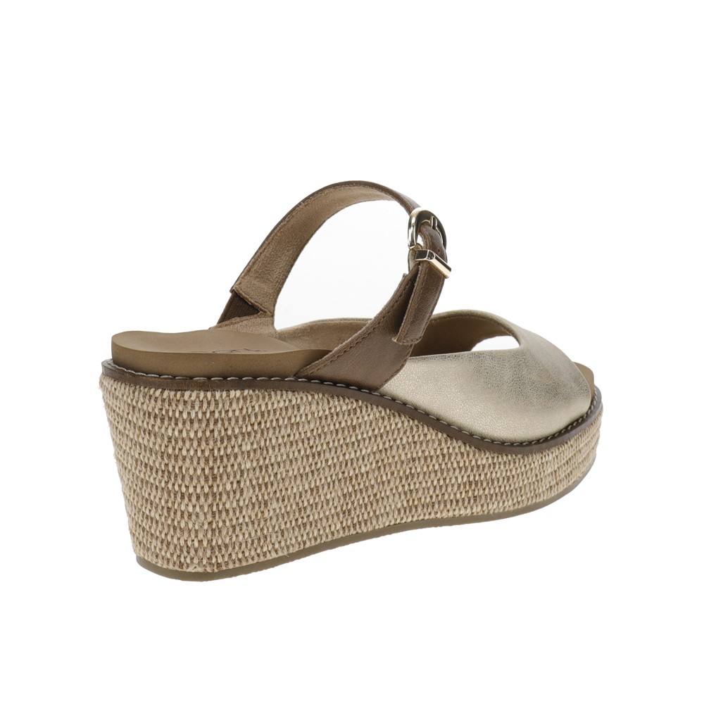 Corkys Treat Yourself Wedge Womens Gold Casual Sandals 41-0793-GCBO