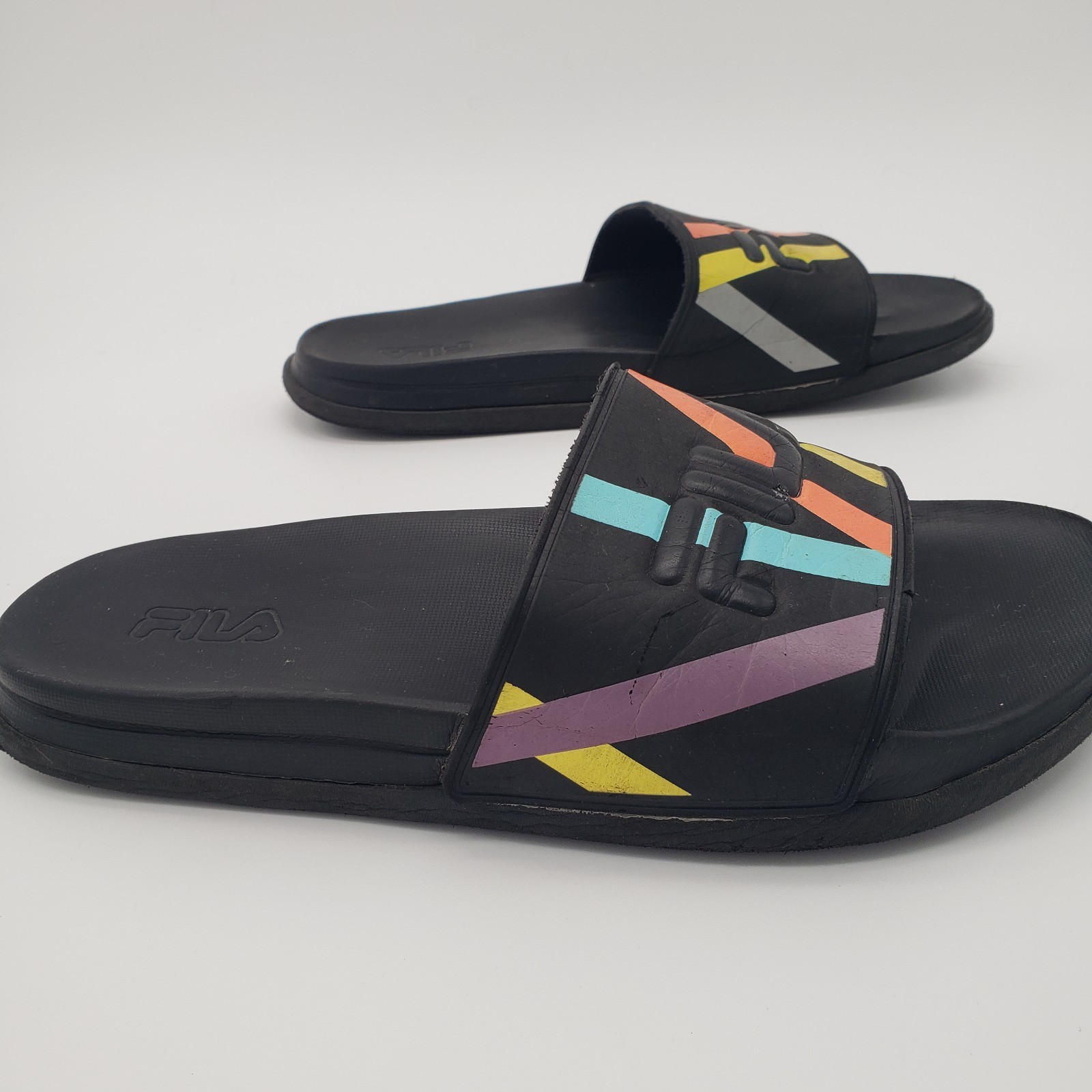Fila Drifter Lux Stripe Slide Sandals Women’s Size 7
