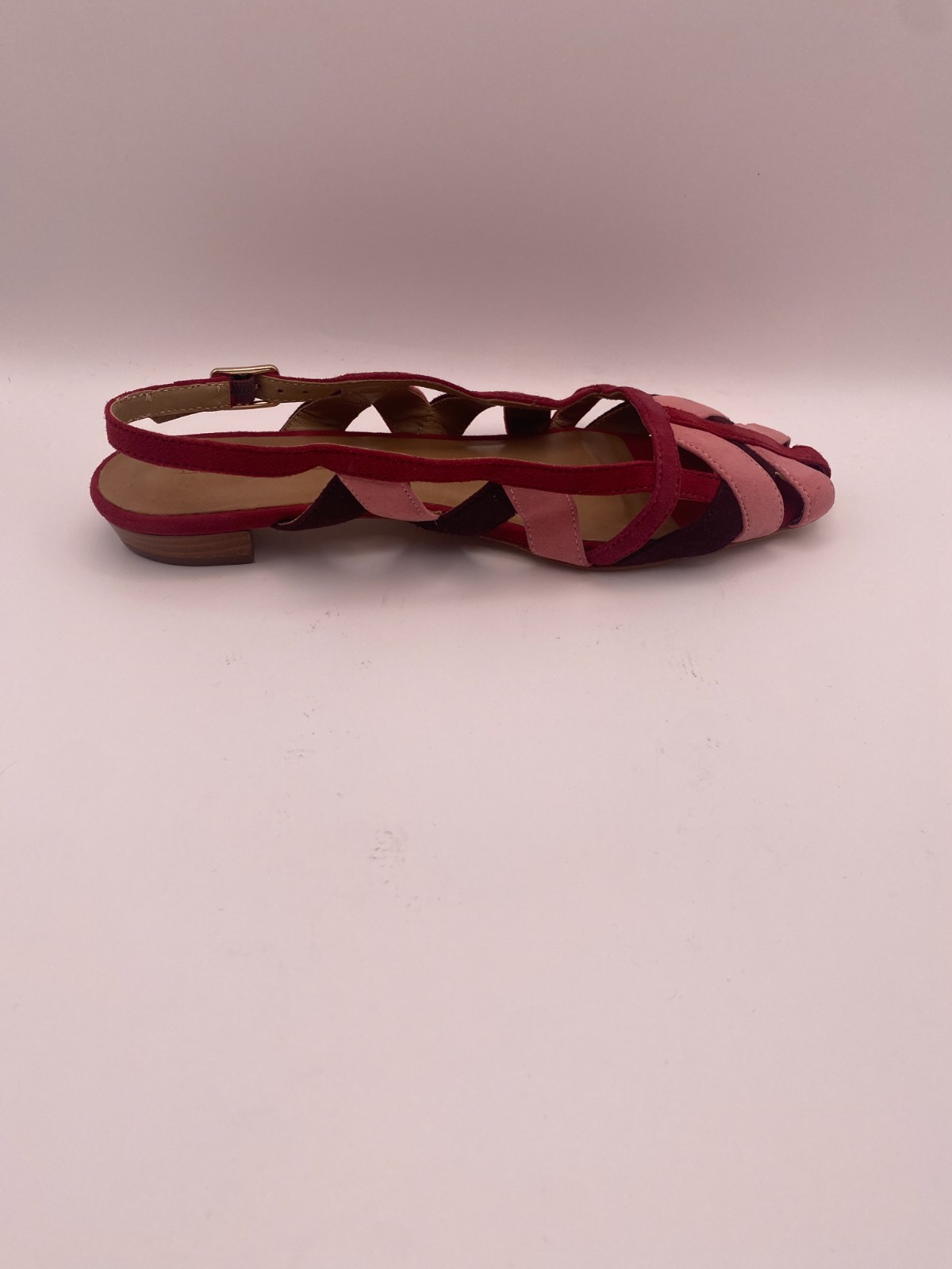 Bernardo Footwear Women Glinda Red Suede Slingback Flat Sz 6.5