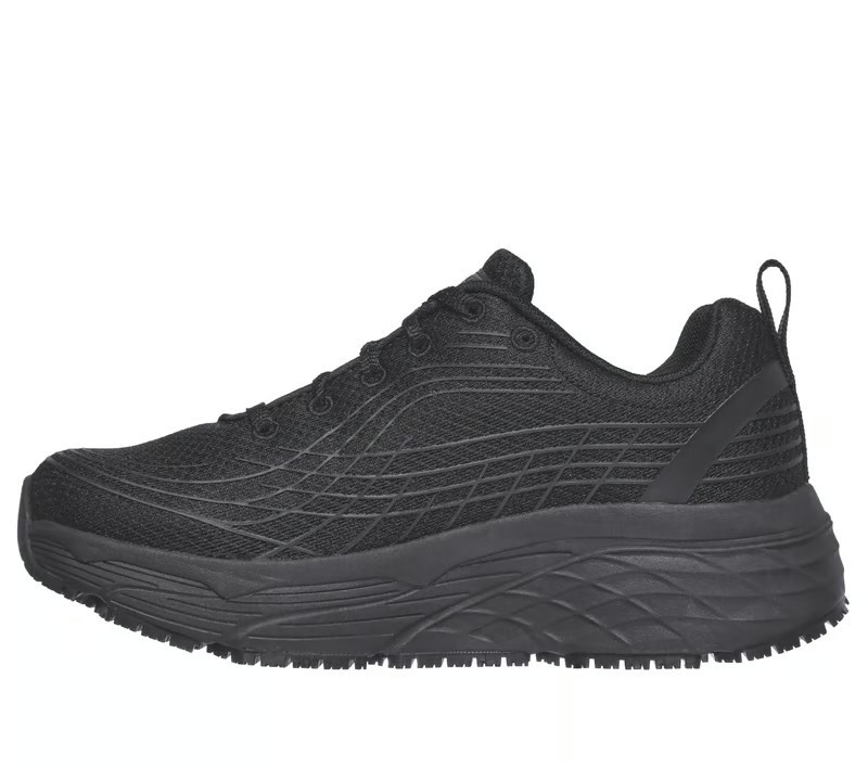 NEW Skechers Women’s Work Slip-Resistant Relaxed Fit: Max Cushioning Elite Black