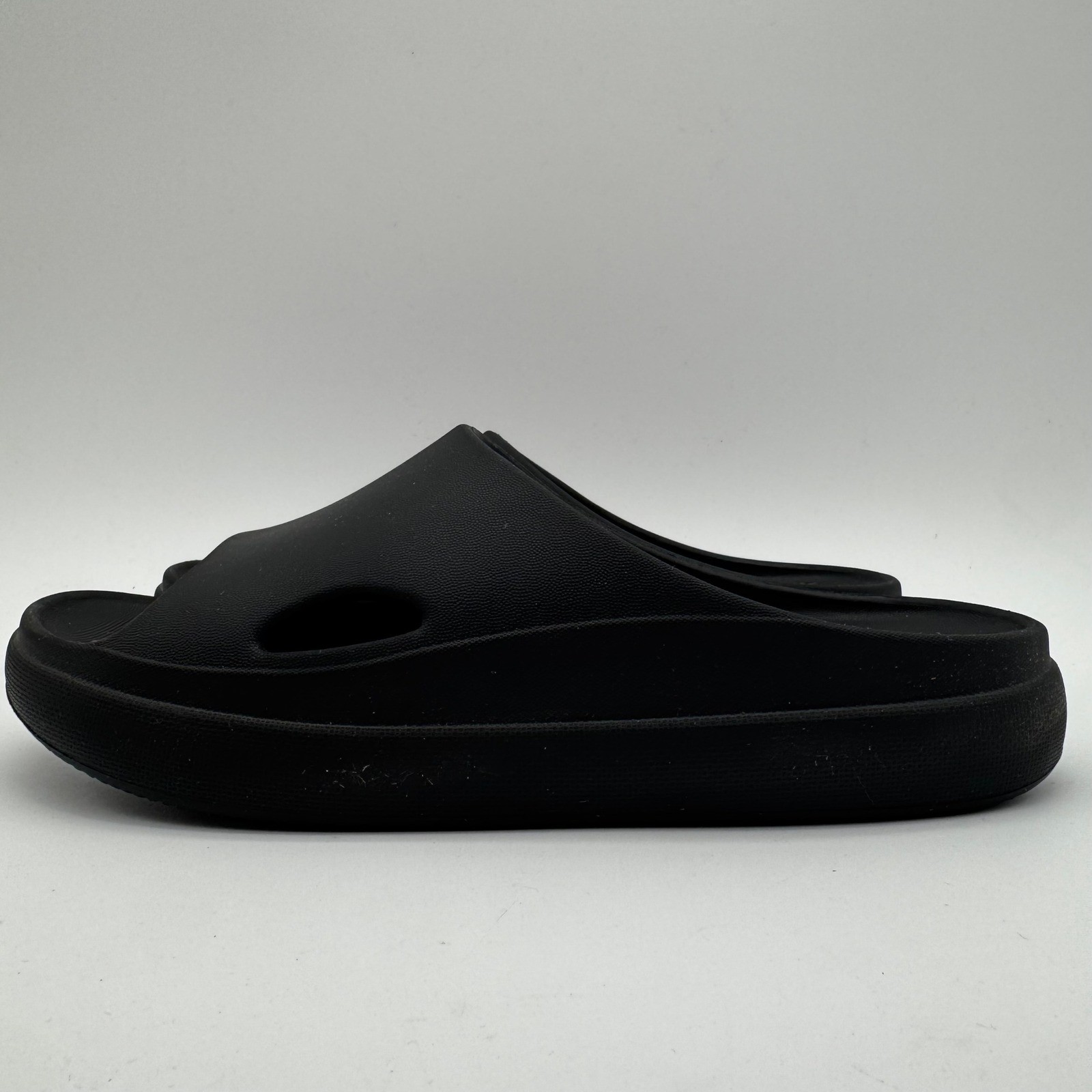 Unisex Black Cushion Slide Sandals Comfort Recovery Slides S W6-7 M4-5