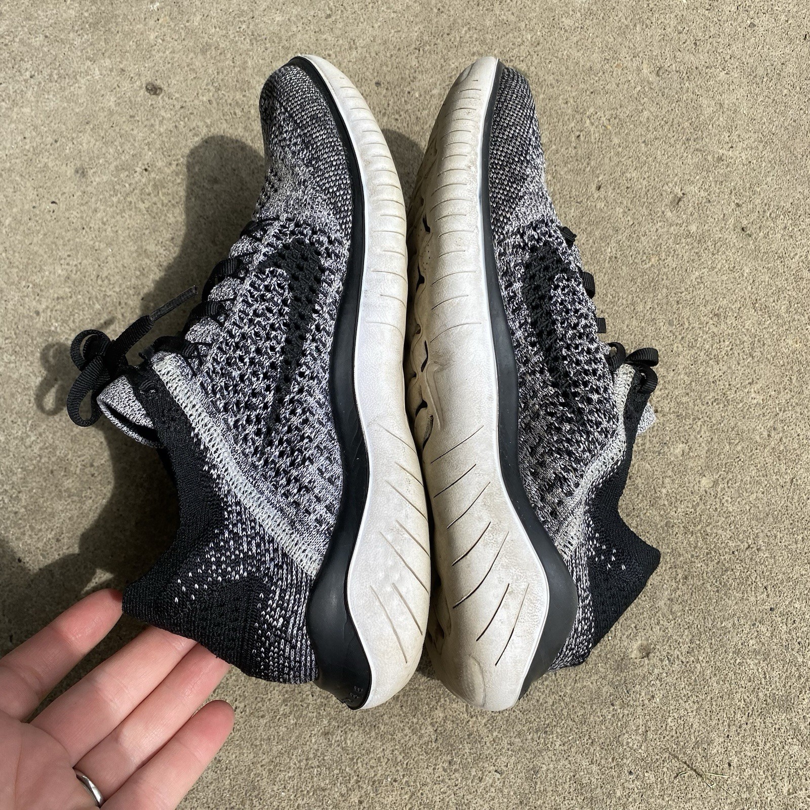 Nike Free Run Flyknit 2018 Running Shoe Sneaker Gray 942839-101 Women Size 7.5