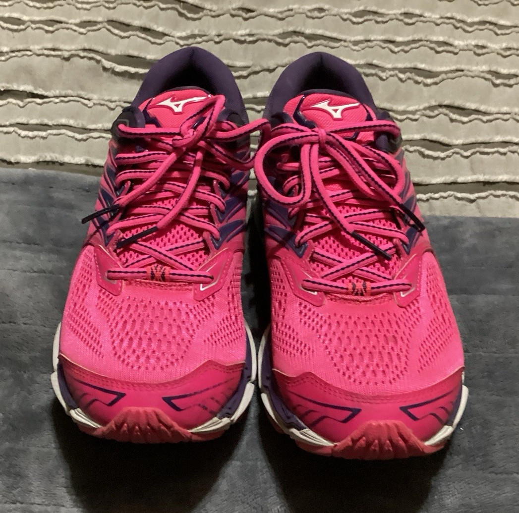 Women’s Mizuno Wave Horizon 2 Pink/Purple Low Top Lace-Up Running Sneakers