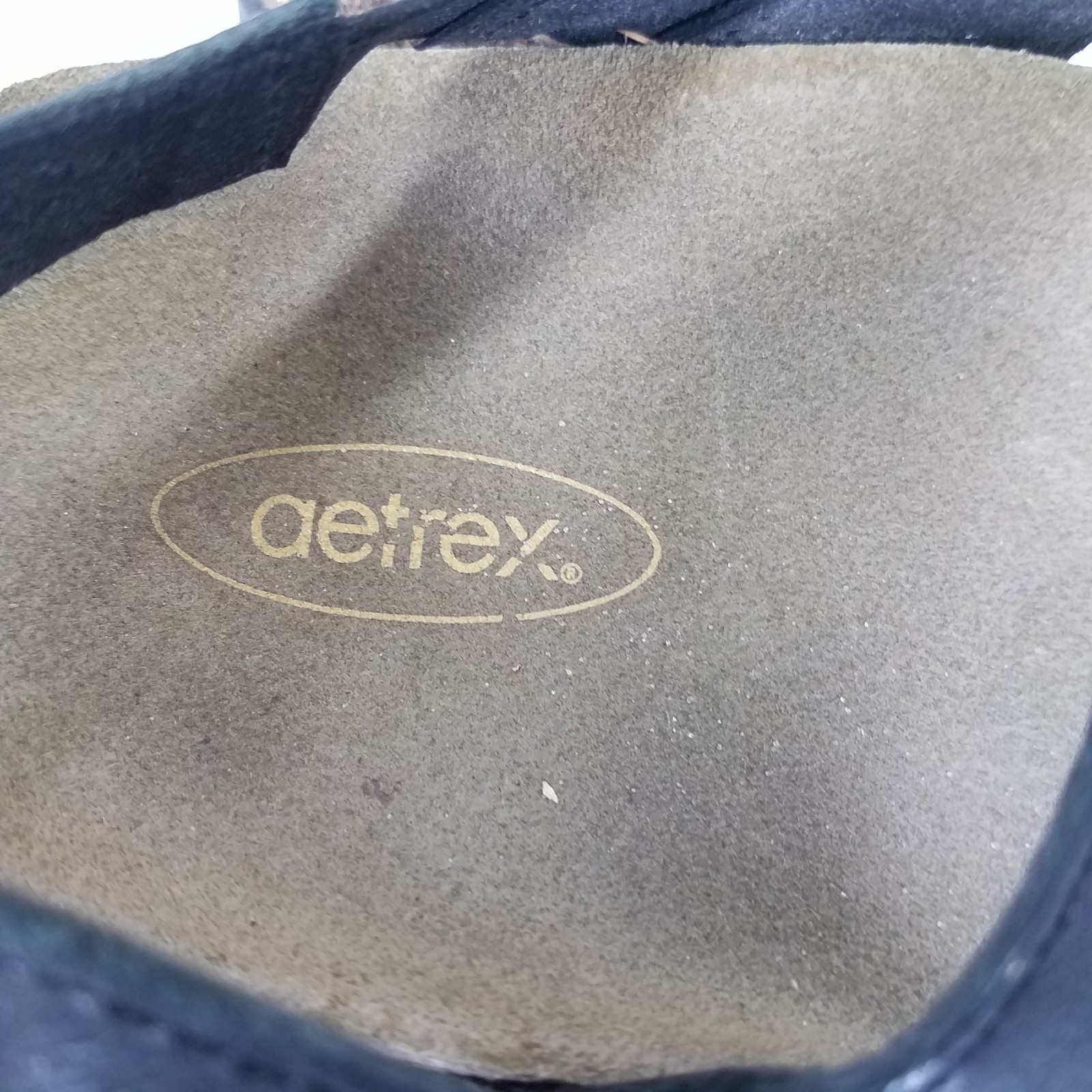 Aetrex Leather Sandals Women’s 9.5 Black Comfort Casual Summer Walking Travel