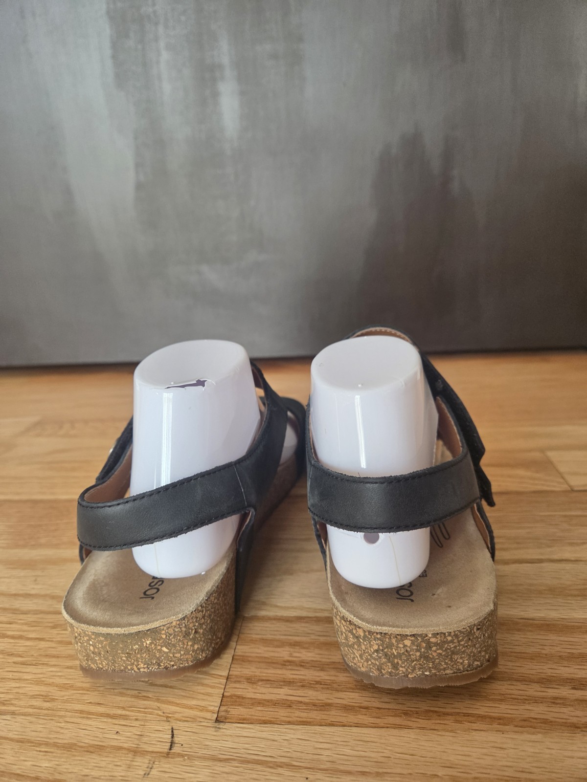 JOSEF SEIBEL TONGA 25 WOMEN WEDGE SANDALS SIZE 11US /42 EU BLACK LEATHER SHOES