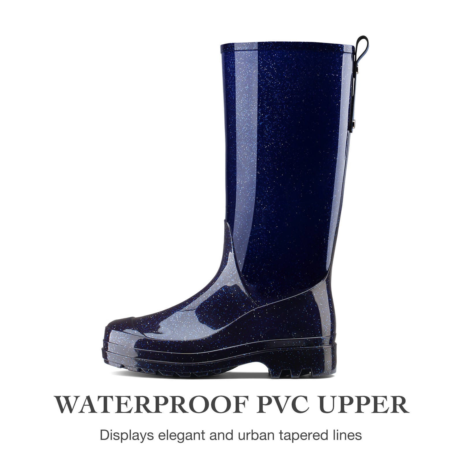 HISEA Women’s Knee High Rain Boots Waterproof Wellies Non-Slip Garden Work Boots