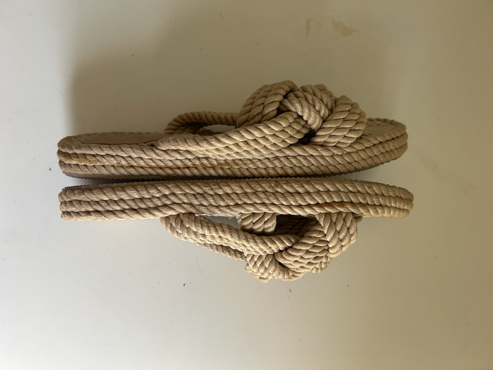 PF2 Women’ H&M Woven Beige Chunky Straw Raffia Natural slide on Sandals 8 / 39
