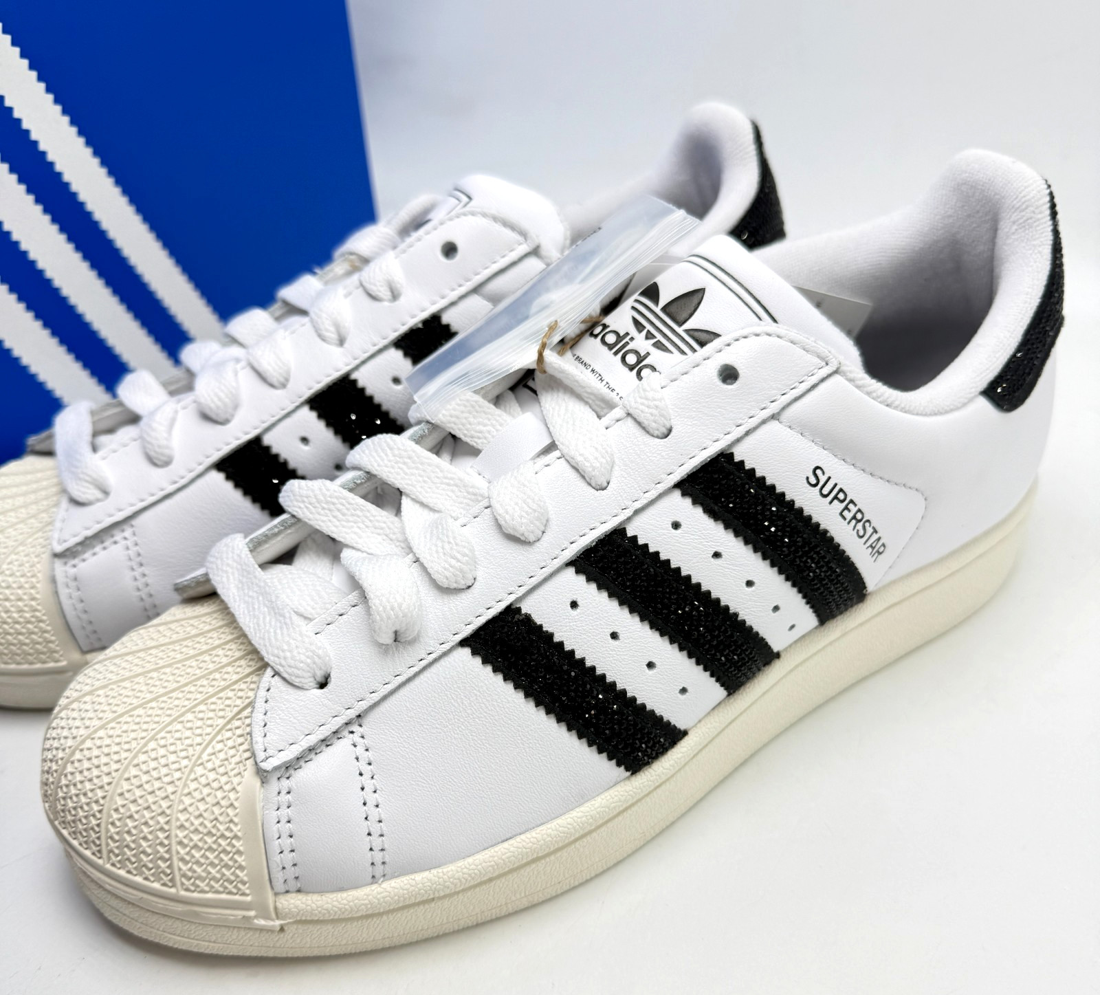 Adidas Superstar II Rhinestone White Core Black (Women’s) HQ2285 sz 7-9