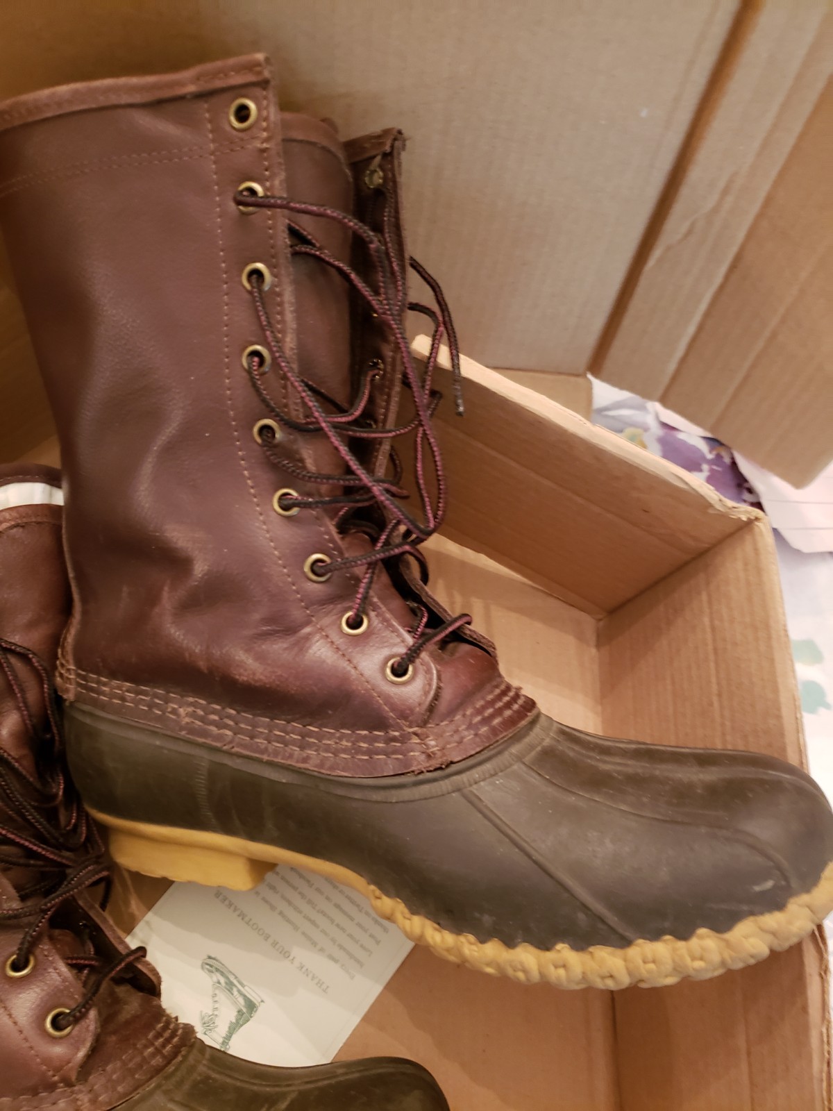 🥾EUC 🥾 L.L. Bean🥾 MENS 8” LLBEAN HUNTING BOOTS Brown LEATHER GoreTex; Size 9M