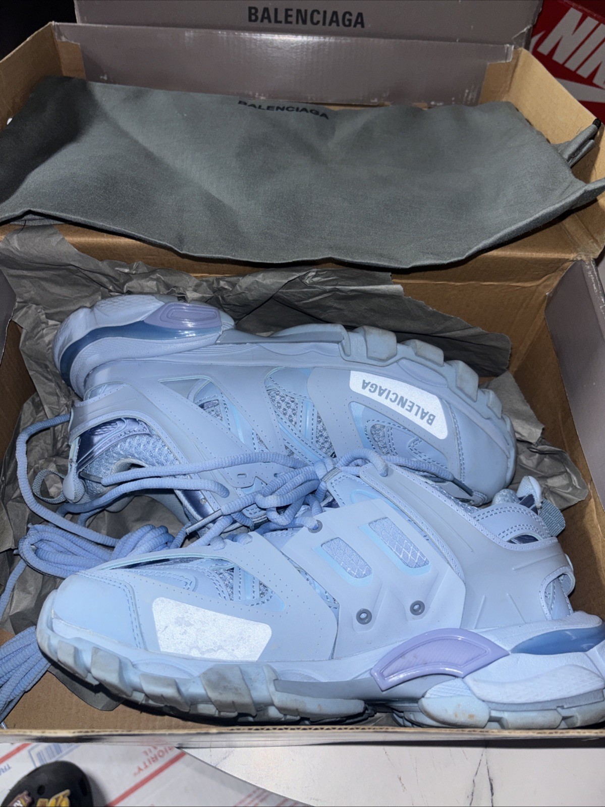 Balenciaga Sky Blue Track Sneakers Size 5 G2U