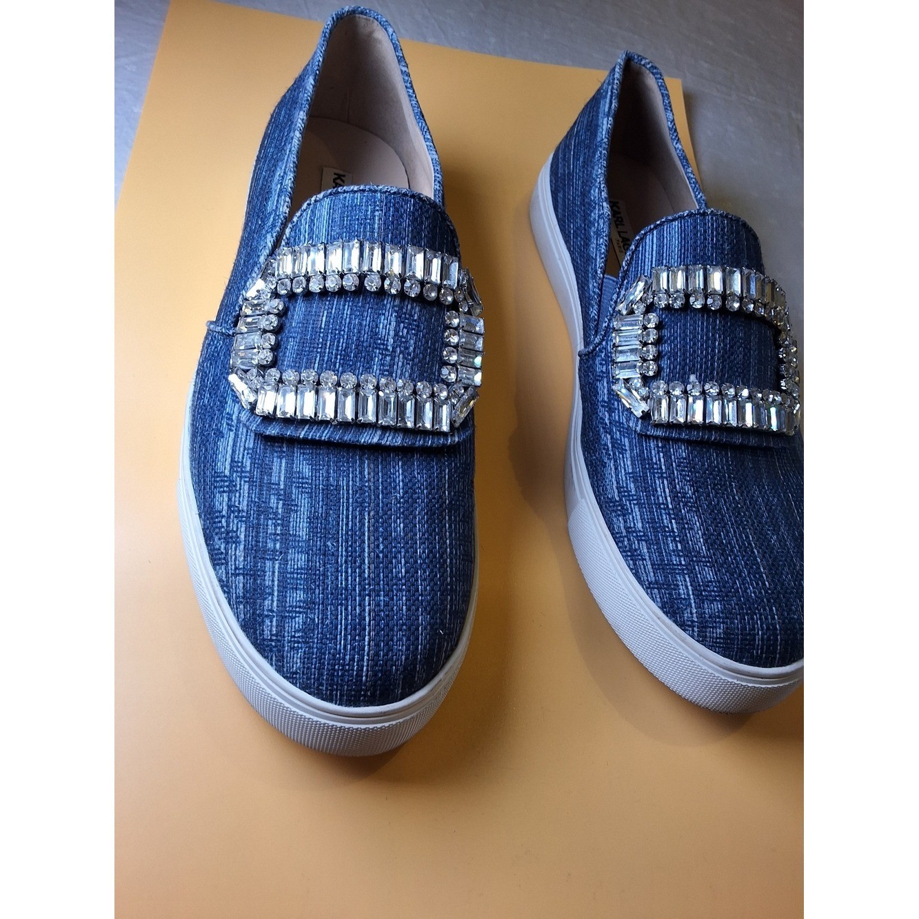 Karl Lagerfeld Denim Slip-On Loafers – Blue