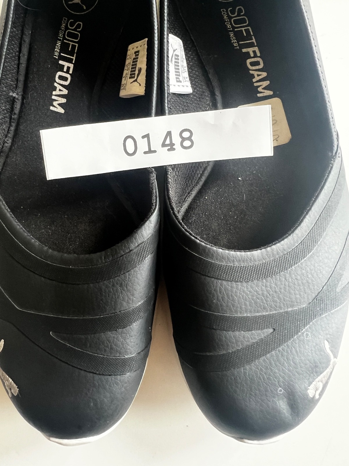 Women’s Black White Puma Adelina 2 Slip On Sneakers Size 7 Soft Foam Comfort