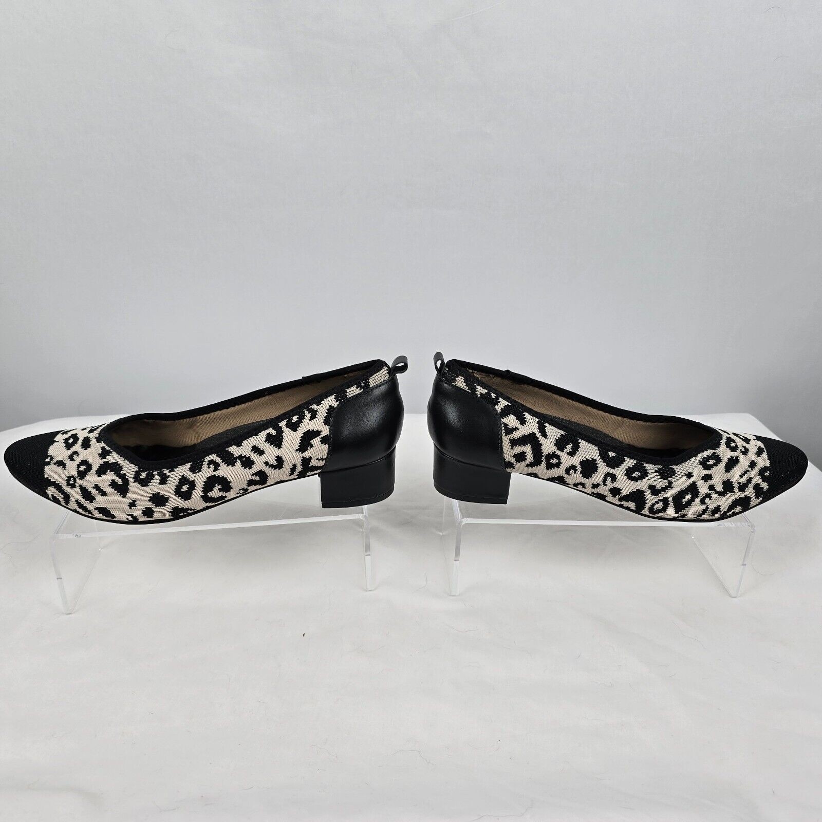 Walking Cradles Hester Flats Slip-On Women’s 9 Leopard Black Cream W-149306 New