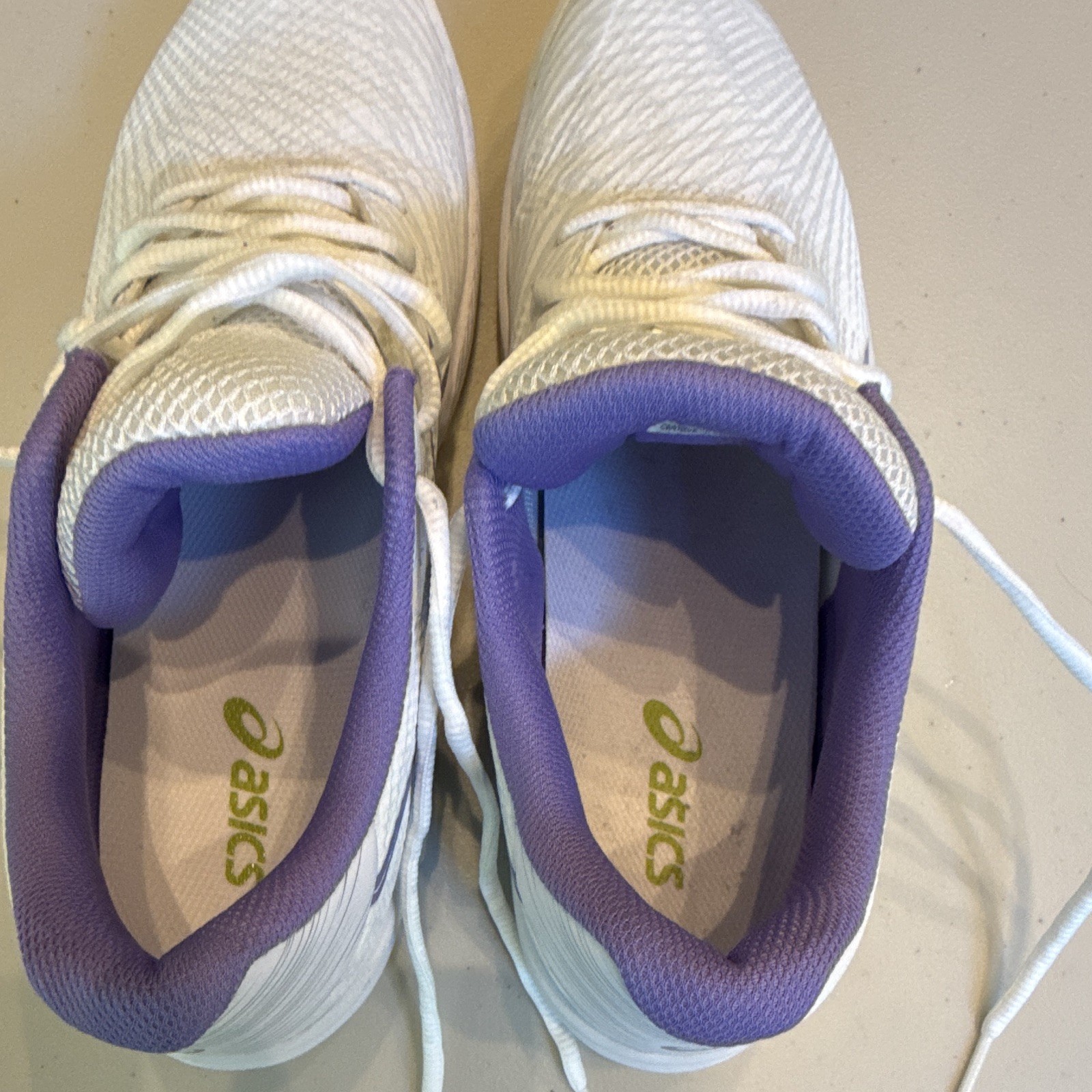 ASICS Women’s Low Top Lace Up Athletic Sneaker White/Purple Solid 1042A211