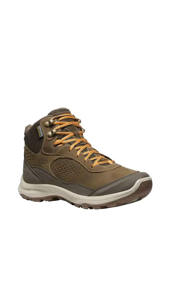 KEEN Womens Terradora Explorer Mid Waterproof Hiking Boots Canteen Curry Size 7