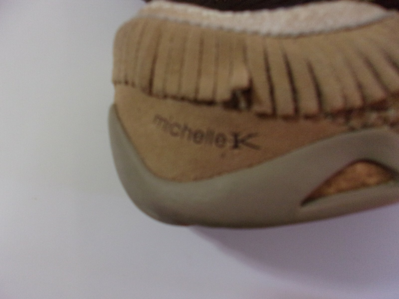 MICHELLE K Women’s Casual Suede Leather Walking Shoes SIZE 8M