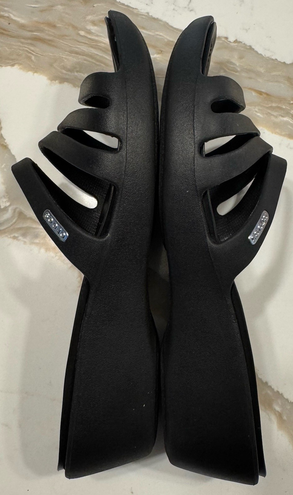 Crocs Rhonda Wedge Slide Sandals Women’s Size 9 Black Comfort Lightweight