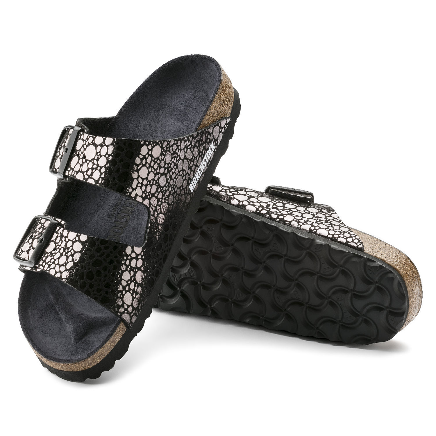 Birkenstock Birko Flor ARIZONA Metallic Stones Black BNIB 1008871 & 1008872
