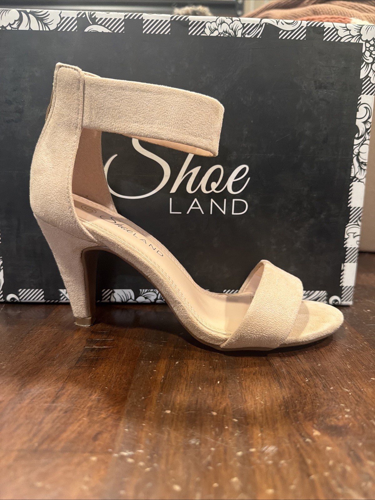 Shoe Land Squad Women’s Rose Heeled Strappy Sandals Nude Size 5 M