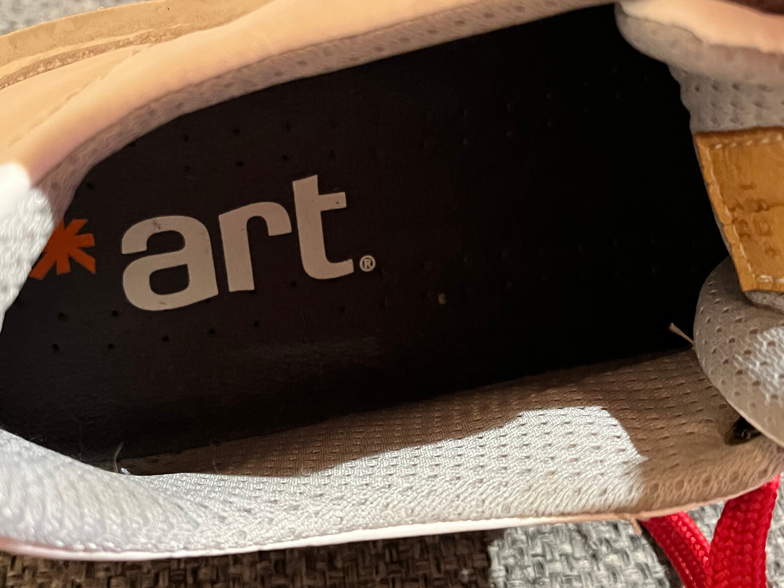 The Art Company White Sneakers Leather & Fabric Lace Up Comfort Shoes – Sz 38
