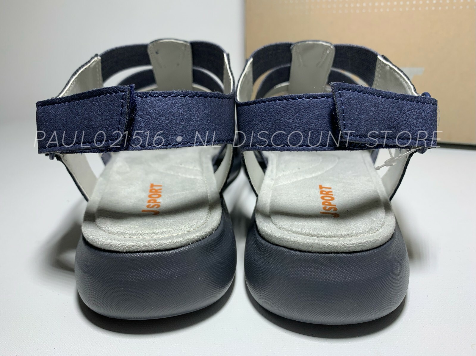 JSPORT Women’s Cara Lightweight Strappy Sandals ~ Navy ~ Sizes & Condition