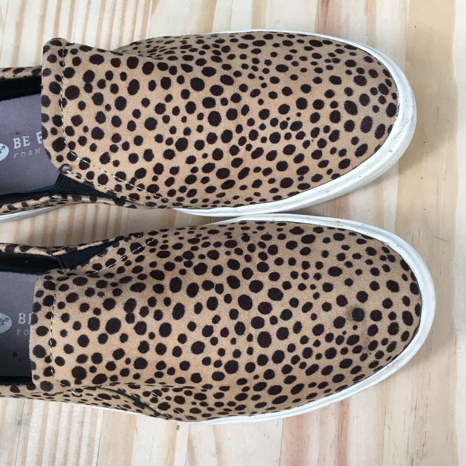 Dr. Scholls Wink Slip On Sneaker Shoes Womens 8 M Leopard Low Top Casual Brown
