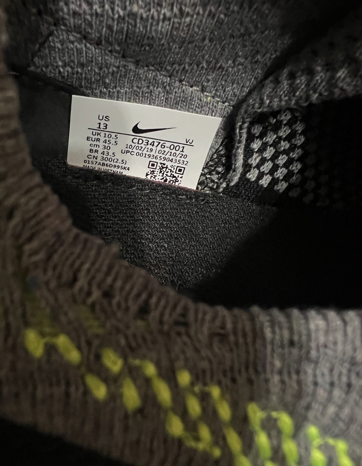 Sz 13 – NIKE WMNS SPACE HIPPIE 04 ‘THIS is TRASH-VOLT’ GRAY BLK VOLT NEW
