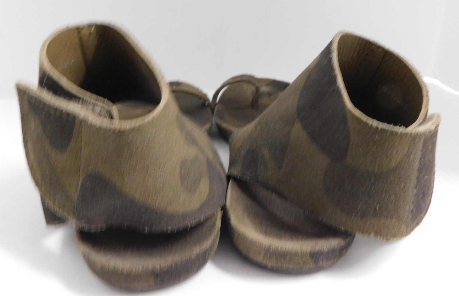 Pedro Garcia Vania Toe Ring Fussbett Camo Leather Sandals $540rt sz 38