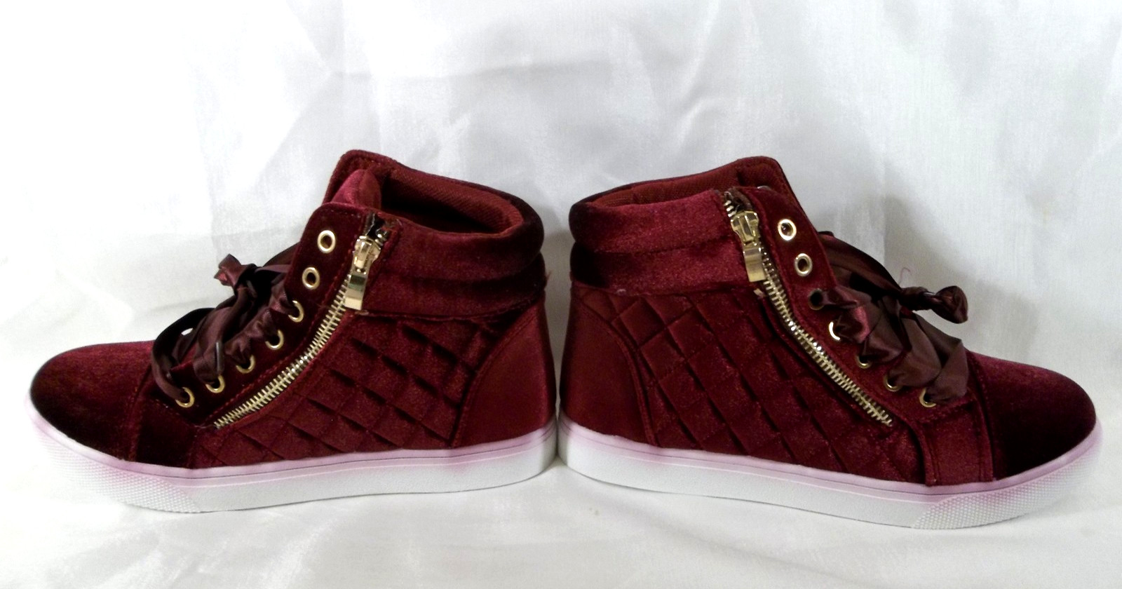 Soho Girls Bedford-1 Wine Velvet High Top Shoes – Women’s US Size 7