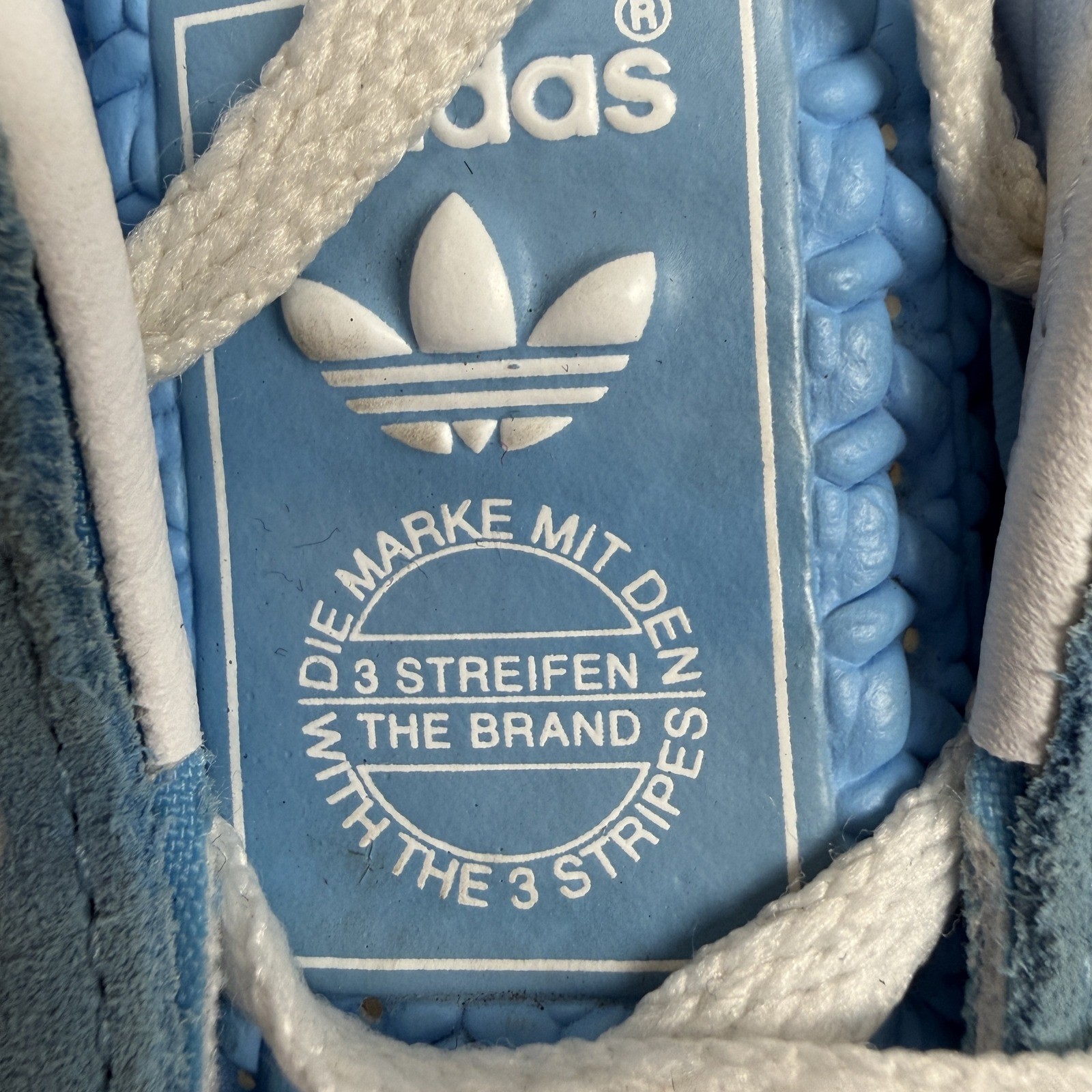 Adidas Gazelle Indoor Blue Yellow Gum Suede Nylon Sneakers IE2960 Womens 7.5