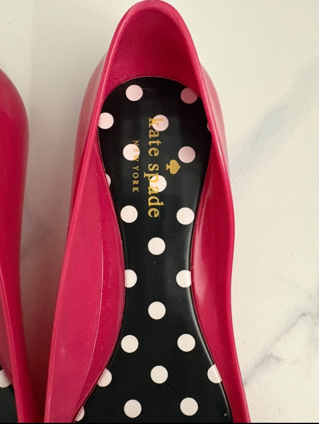kate spade new york Women’s Pink/Black Bow Pointed Toe Ballet Flats 8