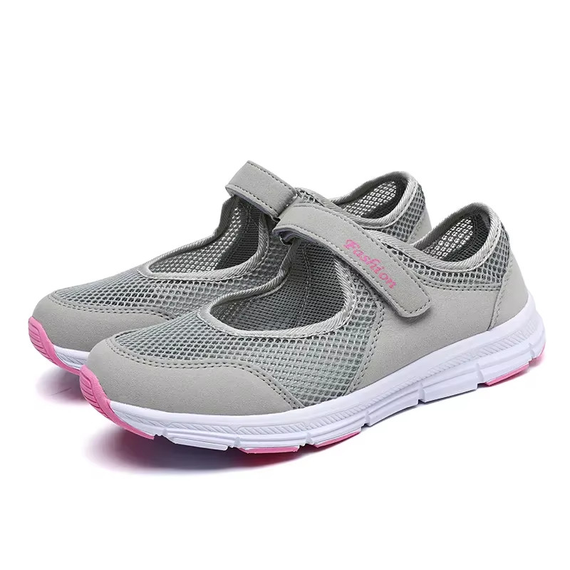 Women’s shoes breathable summer shoes mesh casual Hook and Loop shoe