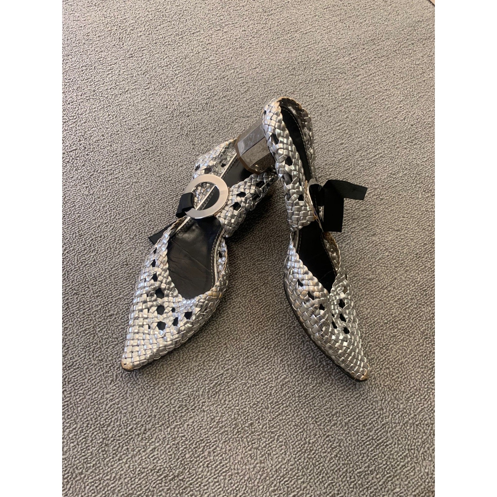 PROENZA SCHOULER Women 40.5 Silver Heel Shoes