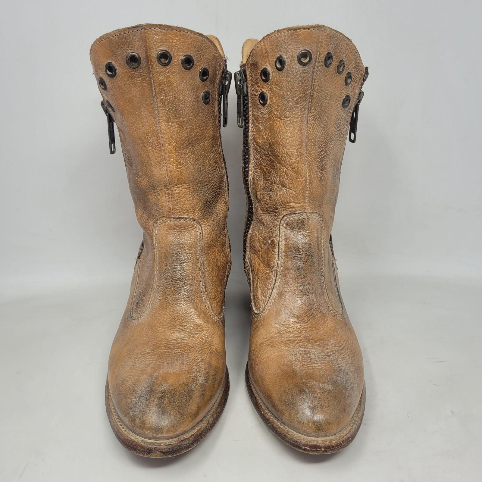 Bed Stu Boots 7.5 Tan Brown Leather Cobbler Series OnRush Rustic Distressed RARE