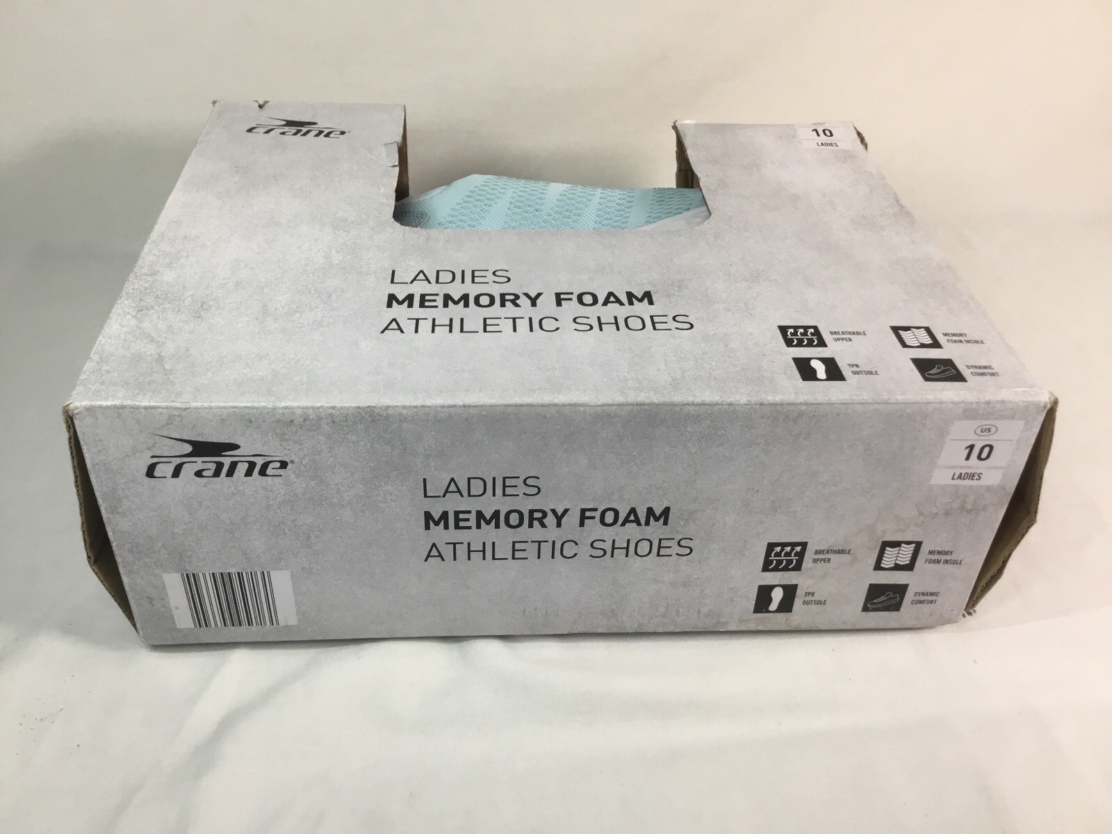 Crane Fitness Ladies Memory Foam Athletic Sneakers- size 10