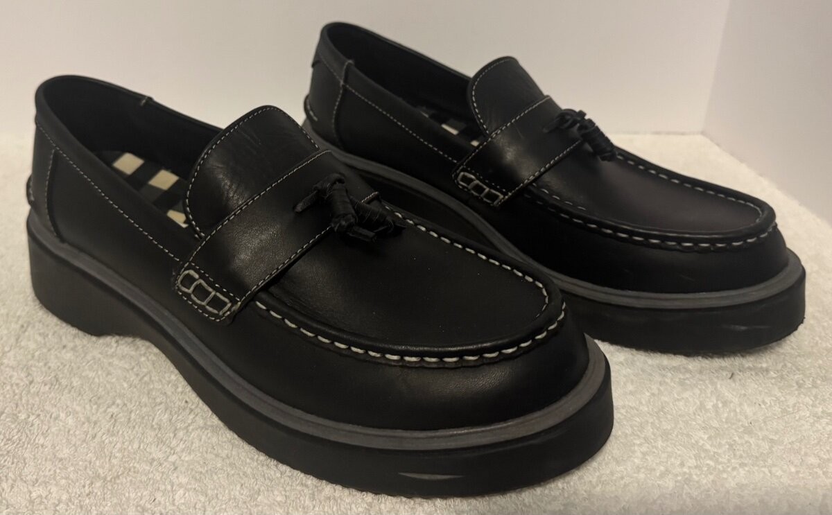 Sperry Women’s Wells Bayside Penny Loafer Black Chunky Shoes Size 11