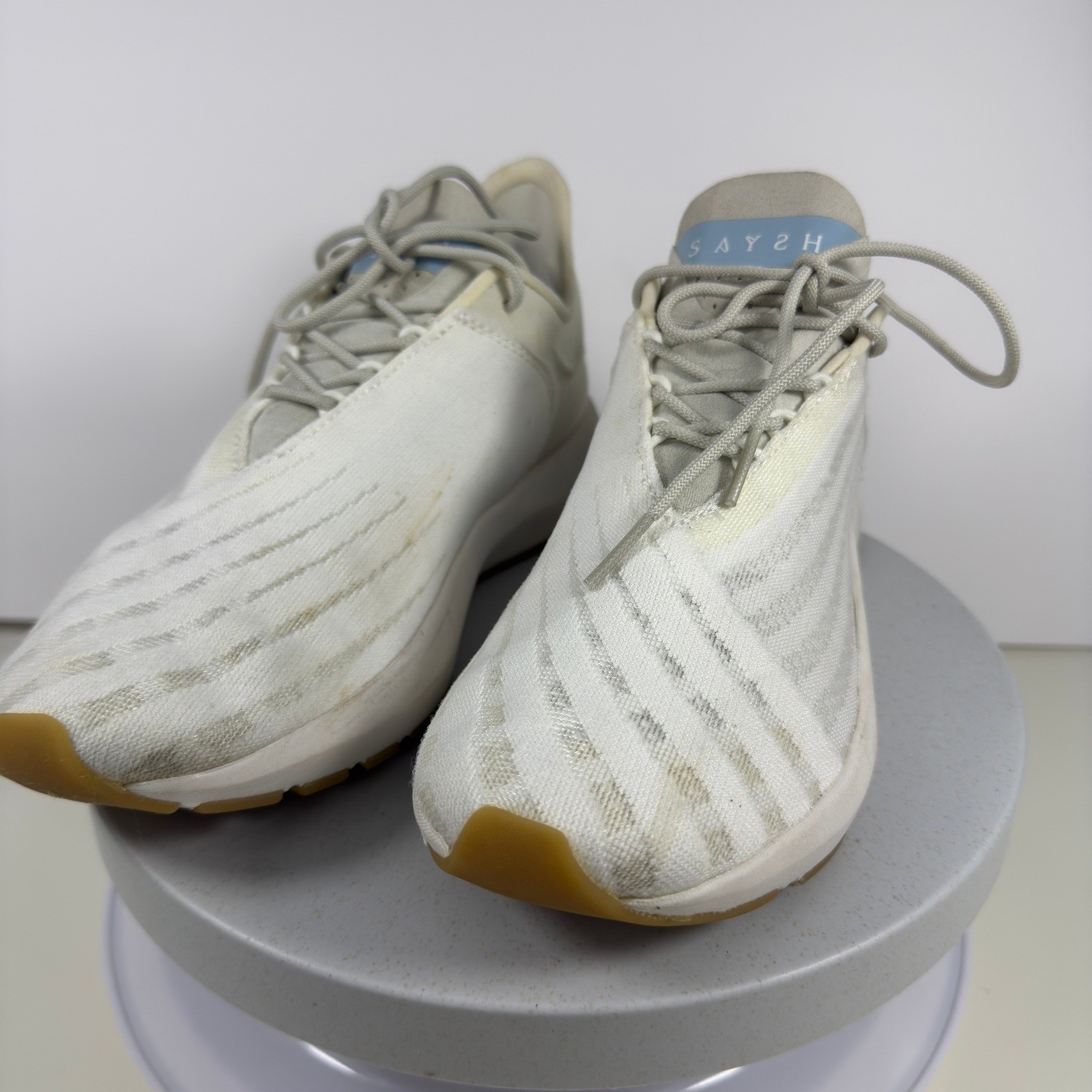 Saysh One Women’s White Jacquard Microsuede Sneakers Allyson Felix Size US 5.5