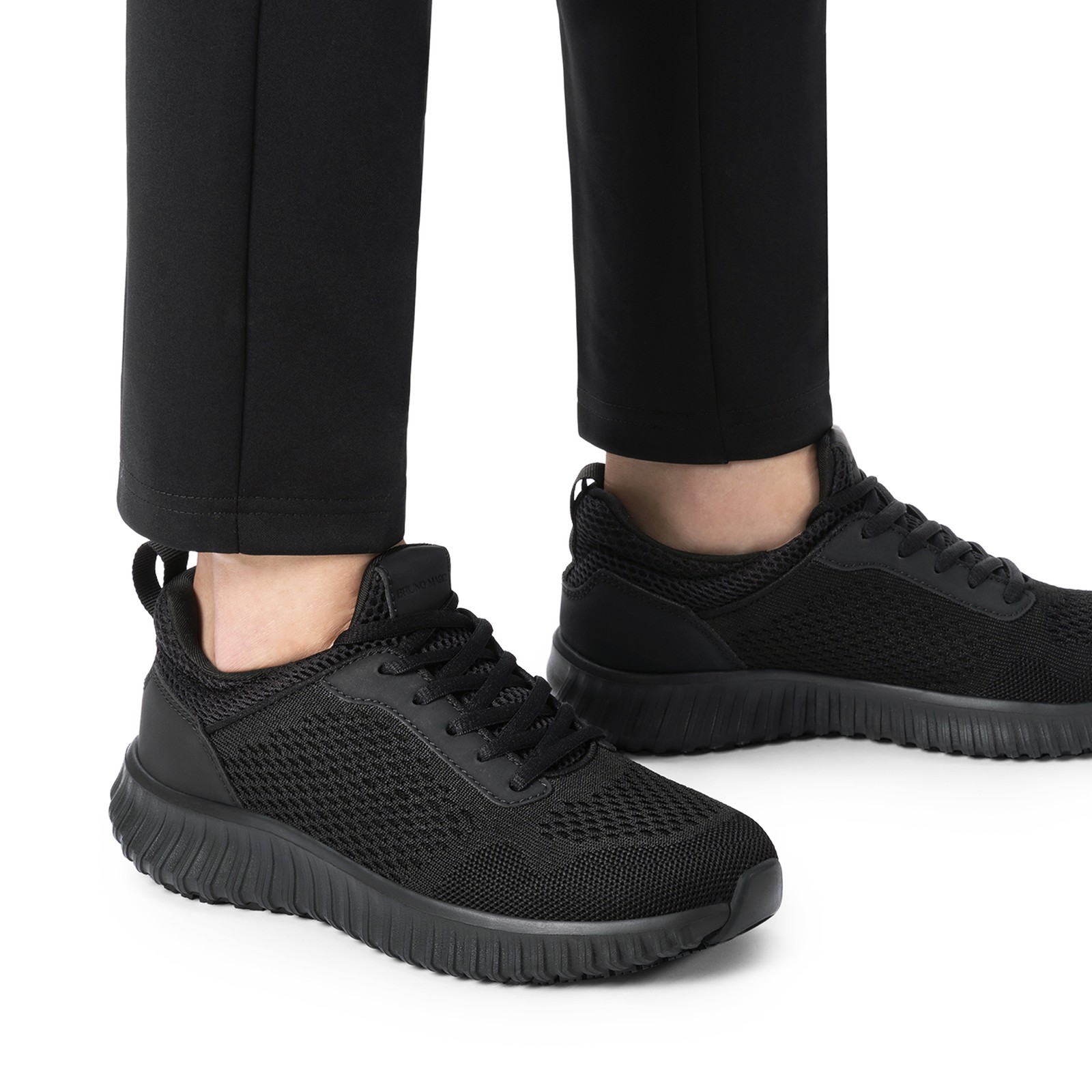 Bruno Marc Women’s Non Slip Work Shoes Walking Black Kitchen Resistant Sneakers